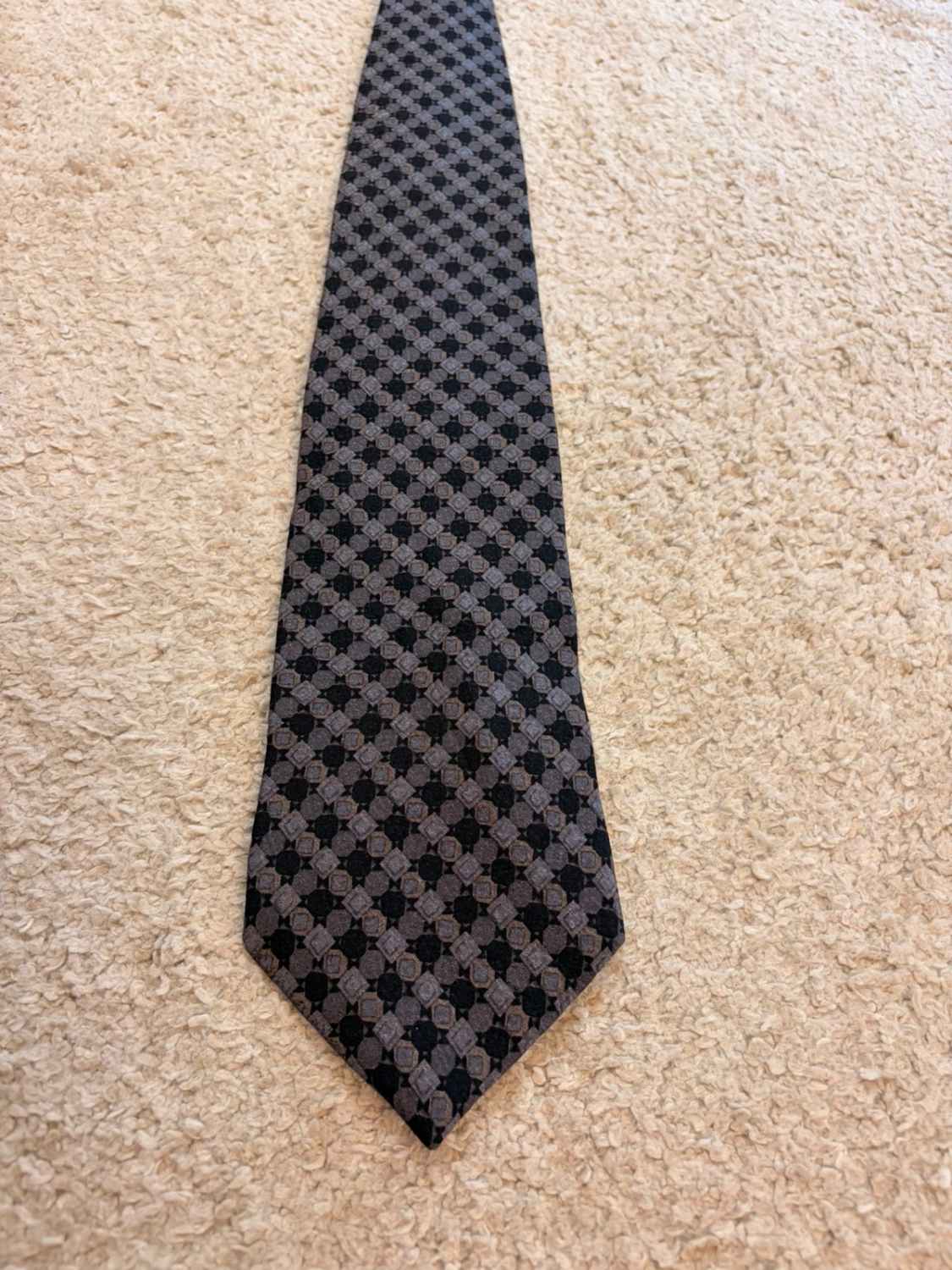 👔 Cravate Progress en Soie - Gris, Noir & Beige