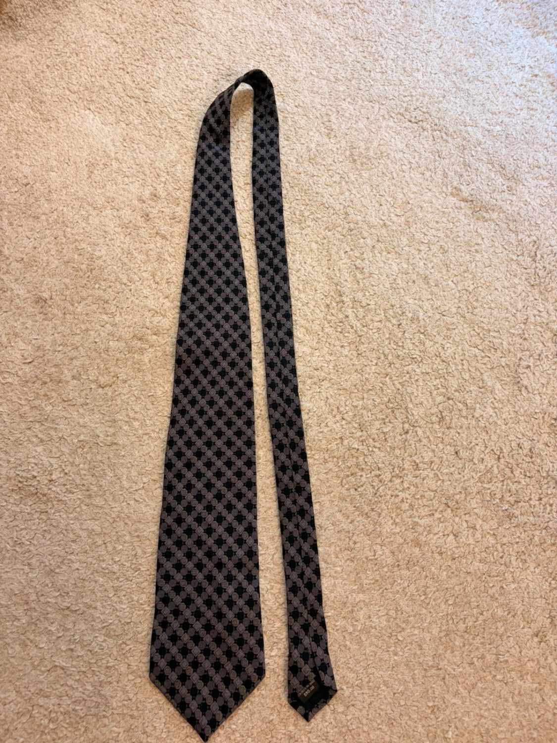 👔 Cravate Progress en Soie - Gris, Noir & Beige