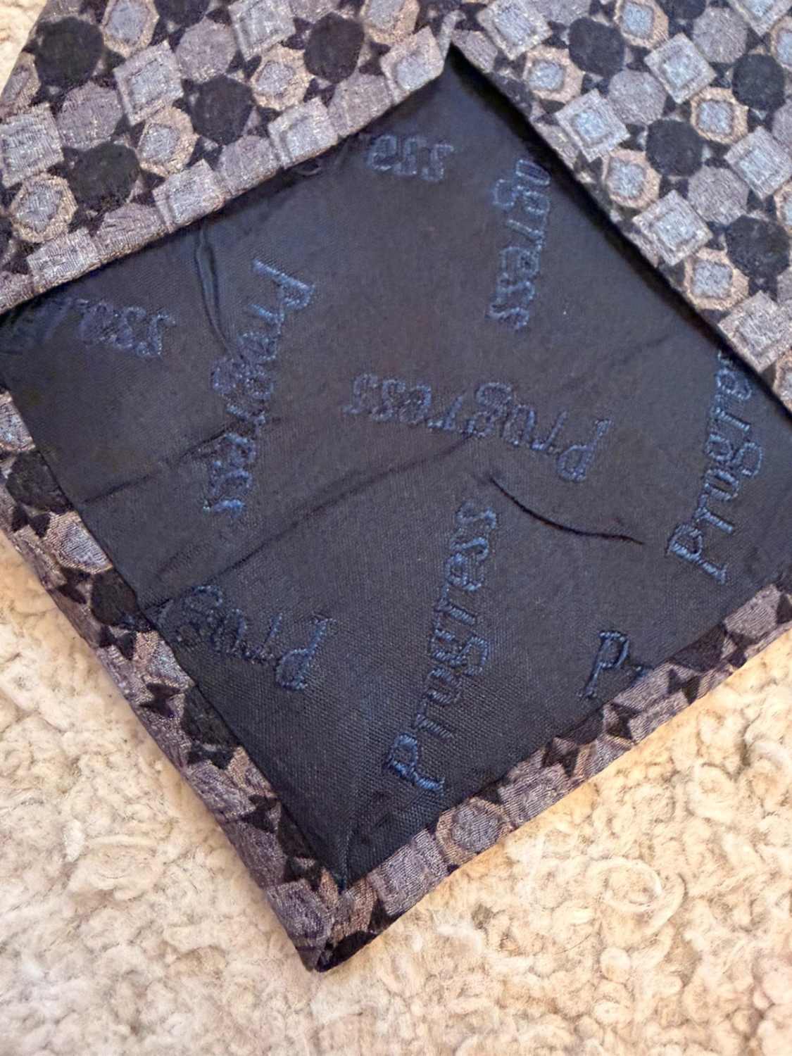 👔 Cravate Progress en Soie - Gris, Noir & Beige