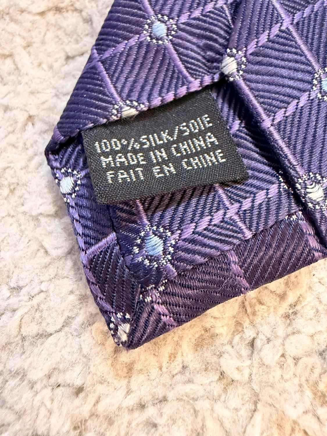 👔 Cravate Jones New York - Soie - Violet
