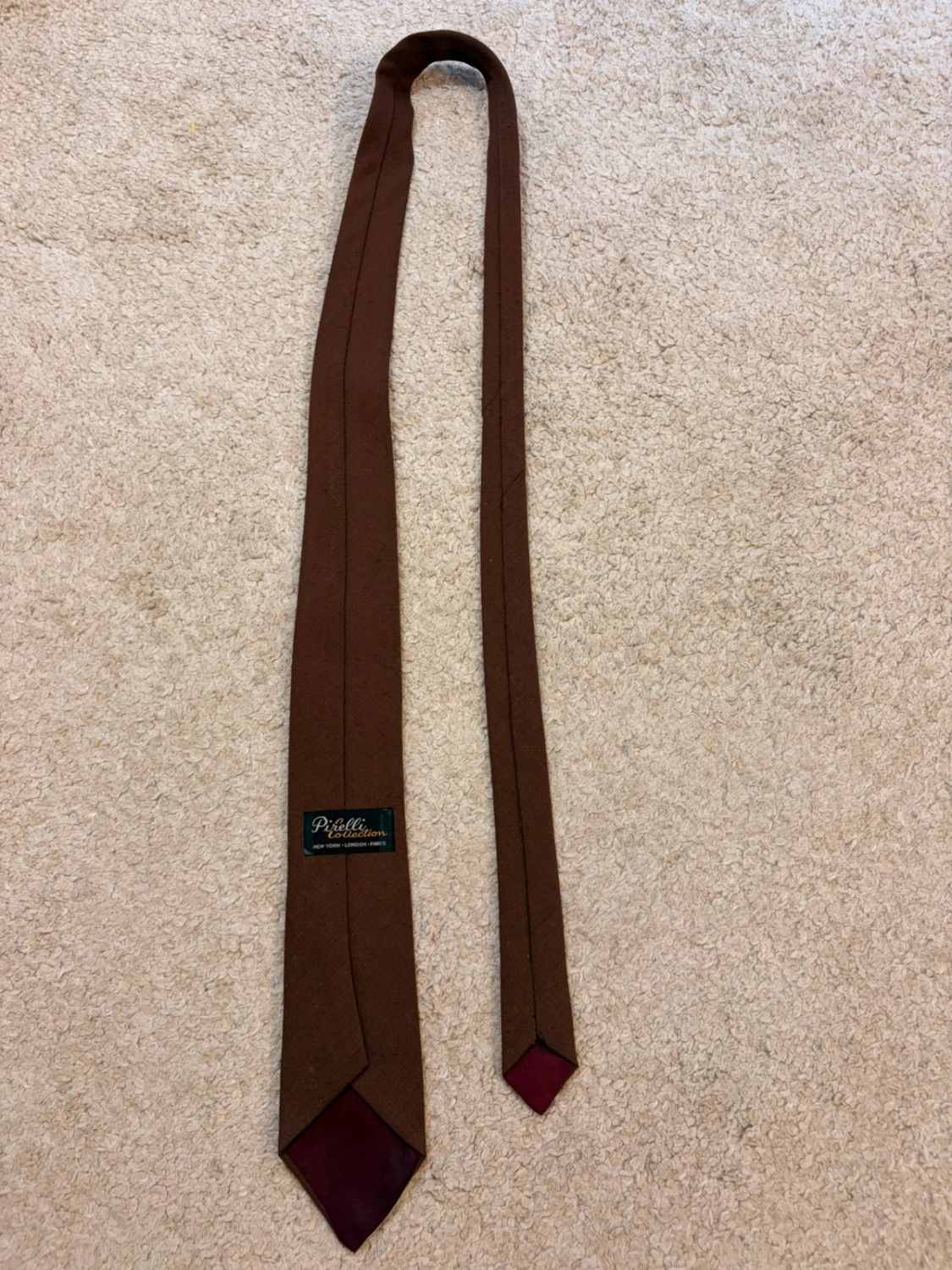 👔 Cravate Pirelli Collection - Soie - Marron
