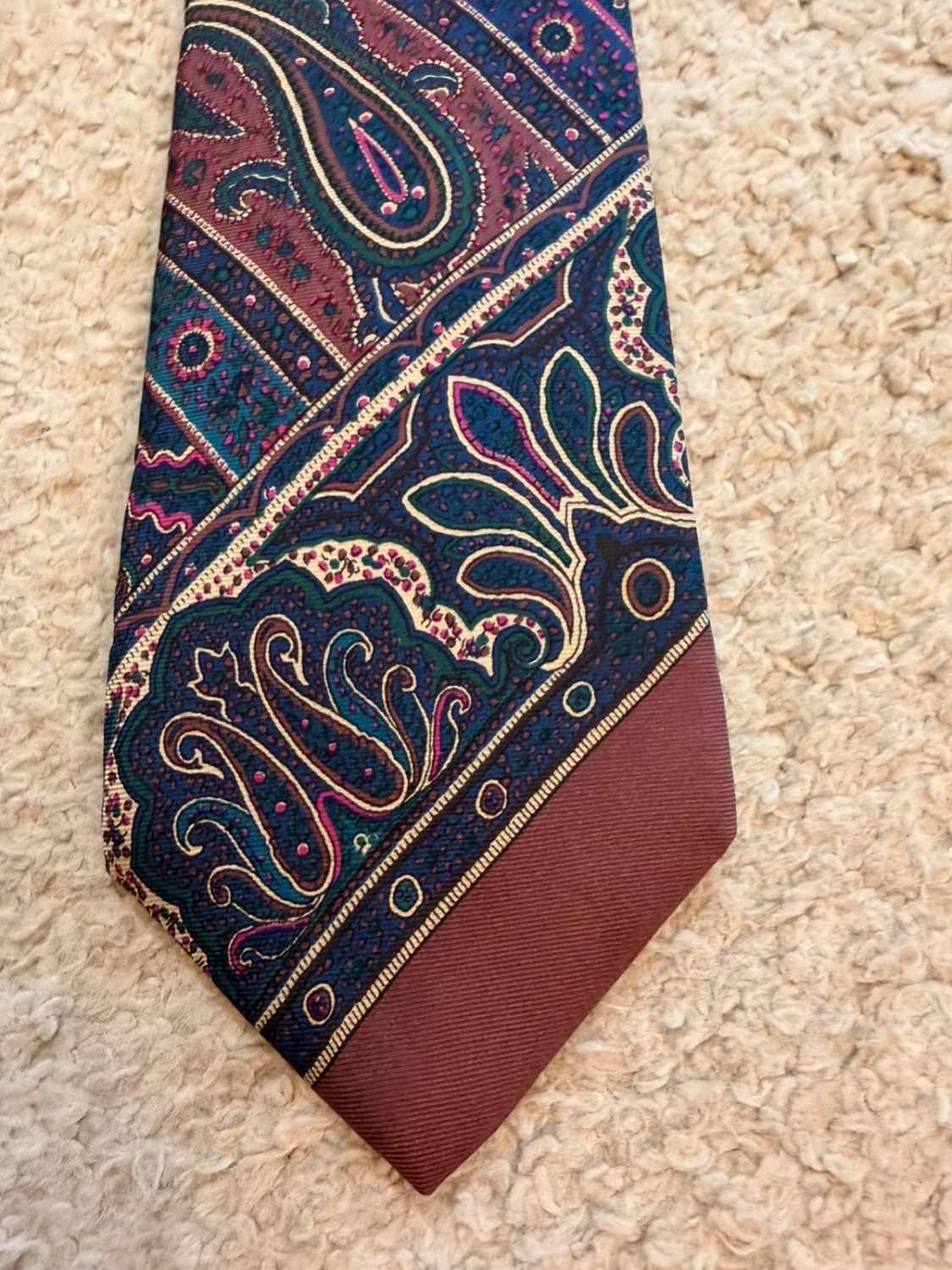 👔 Cravate Liberty - Soie - Marine, Rose & Vert