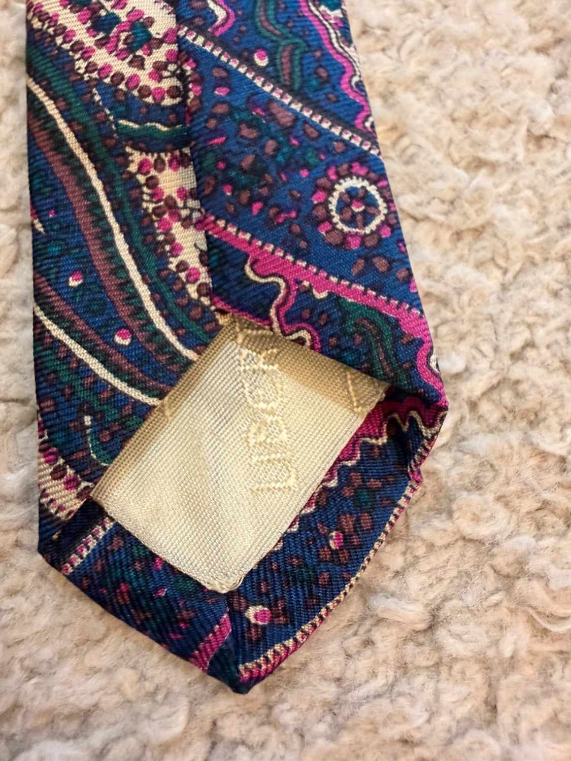 👔 Cravate Liberty - Soie - Marine, Rose & Vert