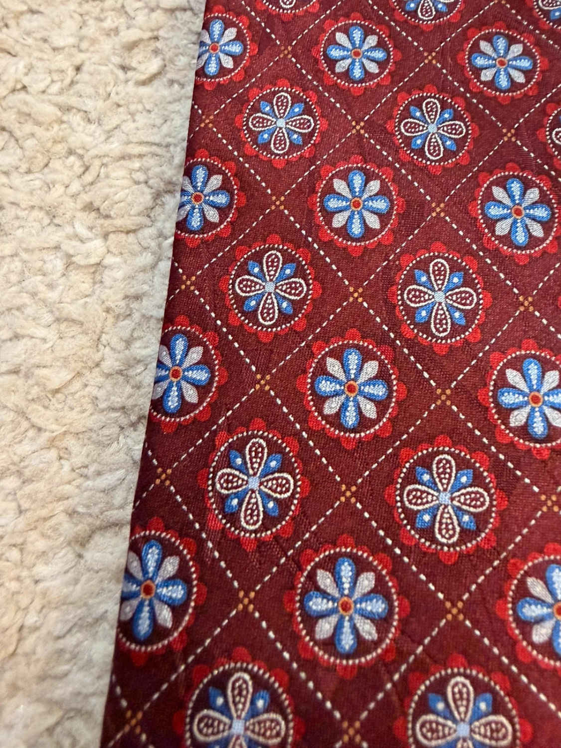👔 Cravate Tasso Elba - Soie - Bordeaux