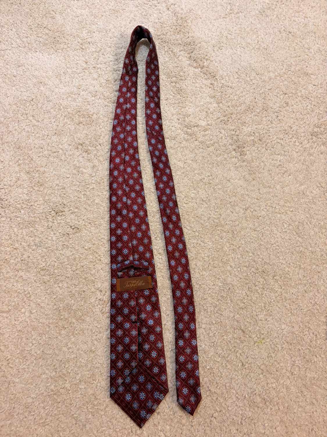👔 Cravate Tasso Elba - Soie - Bordeaux