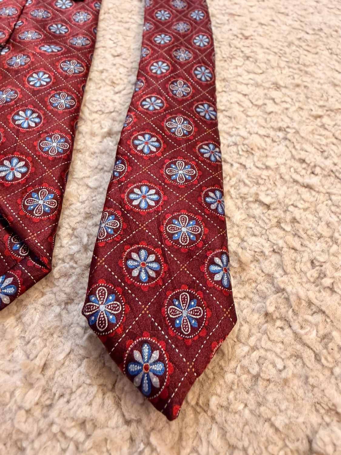 👔 Cravate Tasso Elba - Soie - Bordeaux