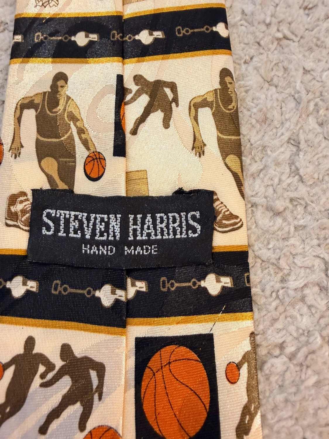 👔 Cravate Steven Harris "Hand Made" - Motif Basket