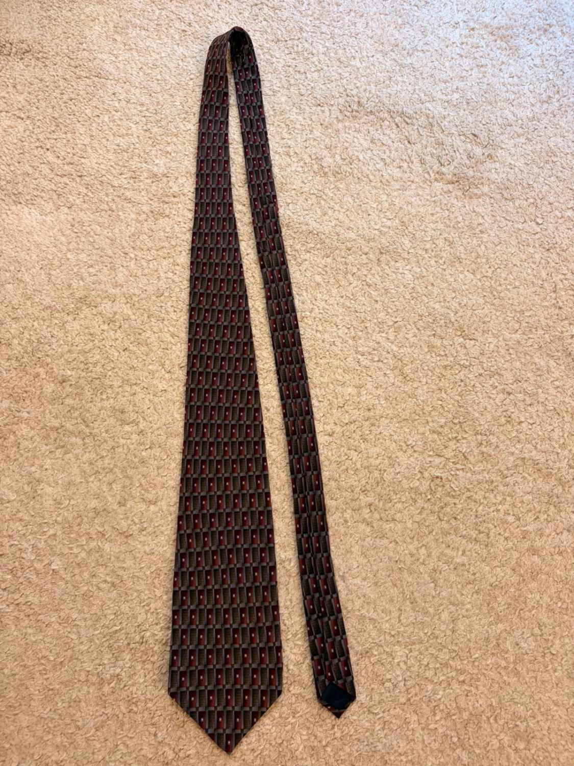 👔 Cravate Christopher Reeve - Soie - Bordeaux & Gris