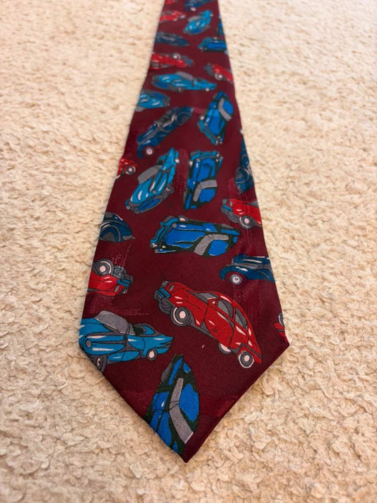 👔 Cravate Gold City - Soie - Motif Voitures