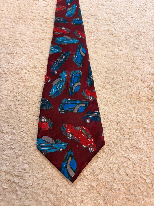 👔 Cravate Gold City - Soie - Motif Voitures