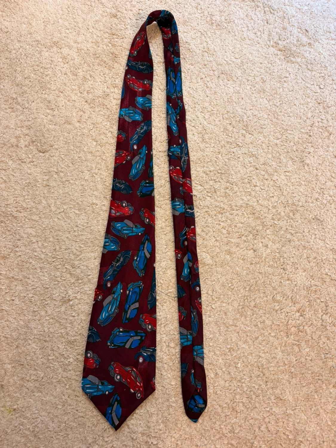 👔 Cravate Gold City - Soie - Motif Voitures
