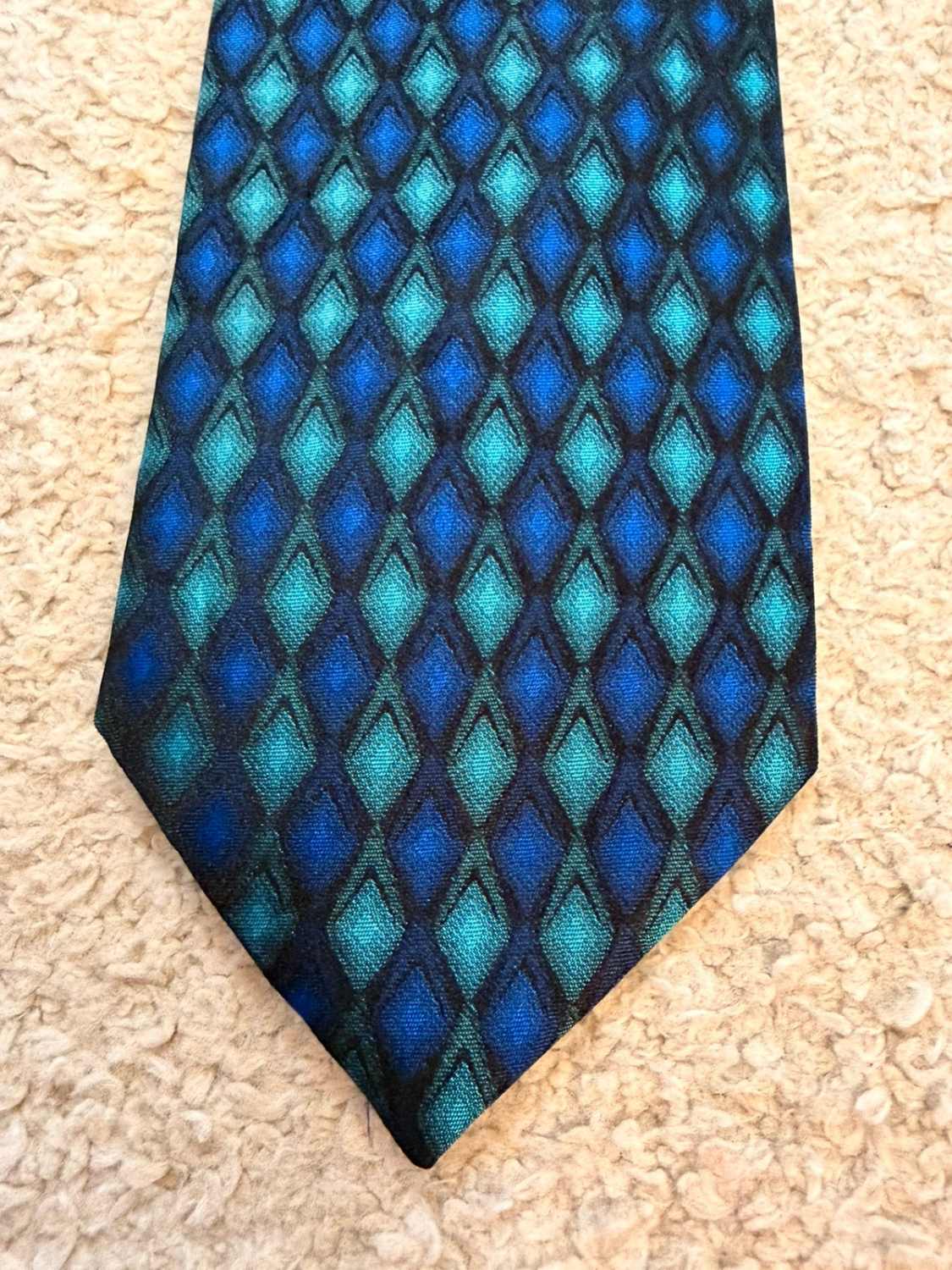 👔 Cravate Van Heusen - Soie "Stain Resistant" - Bleu & Vert