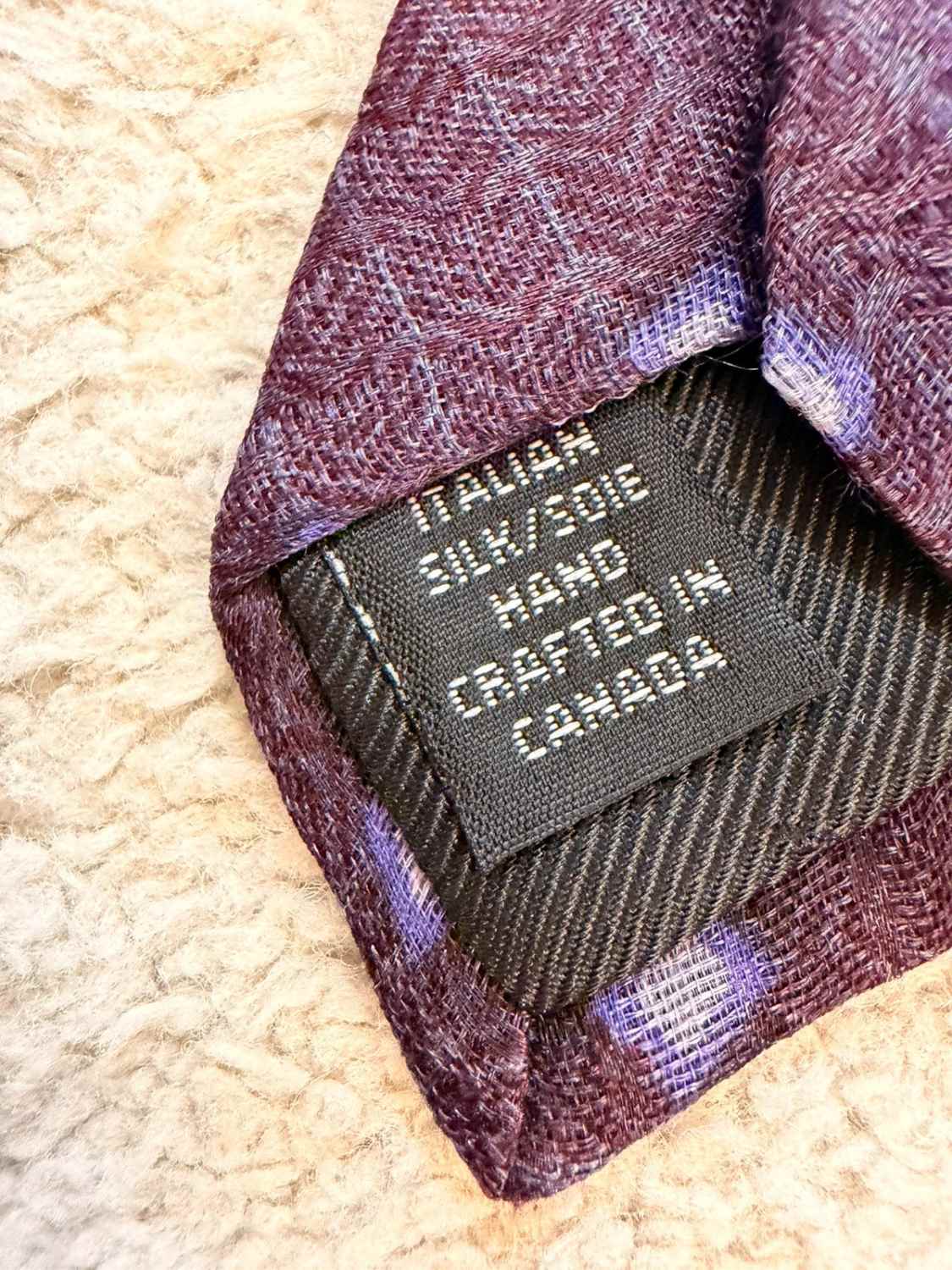 👔 Cravate Garrison "Hand Crafted" - Soie - Violet & Bleu
