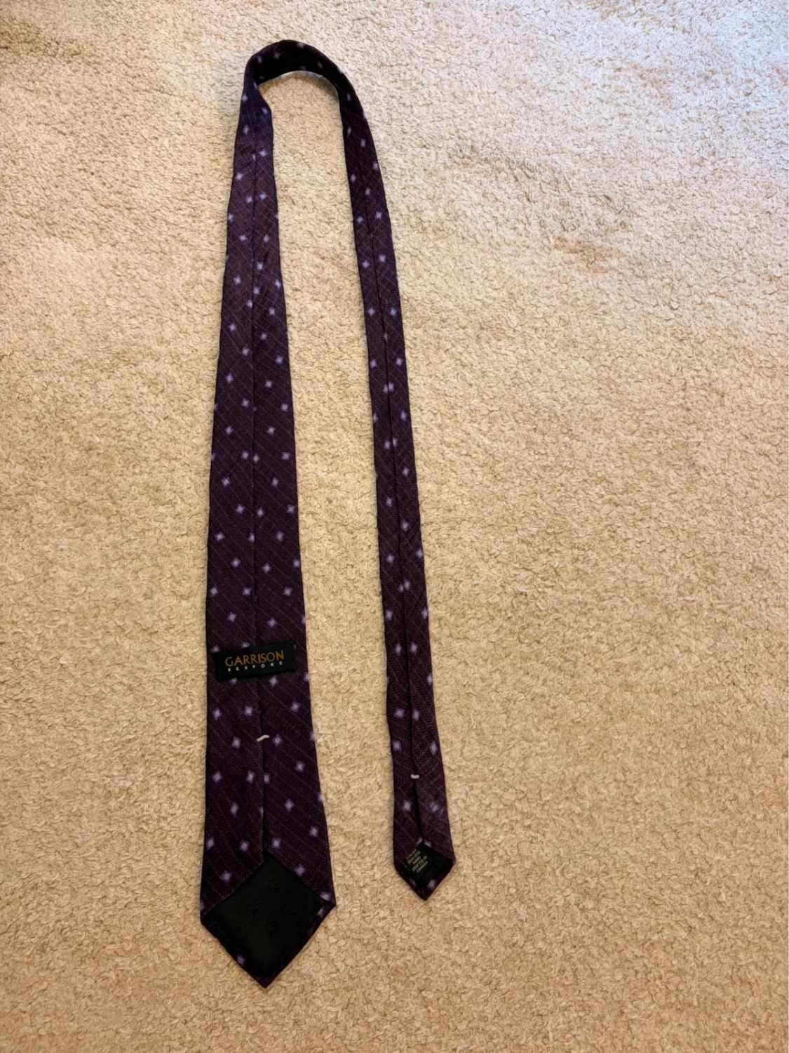 👔 Cravate Garrison "Hand Crafted" - Soie - Violet & Bleu