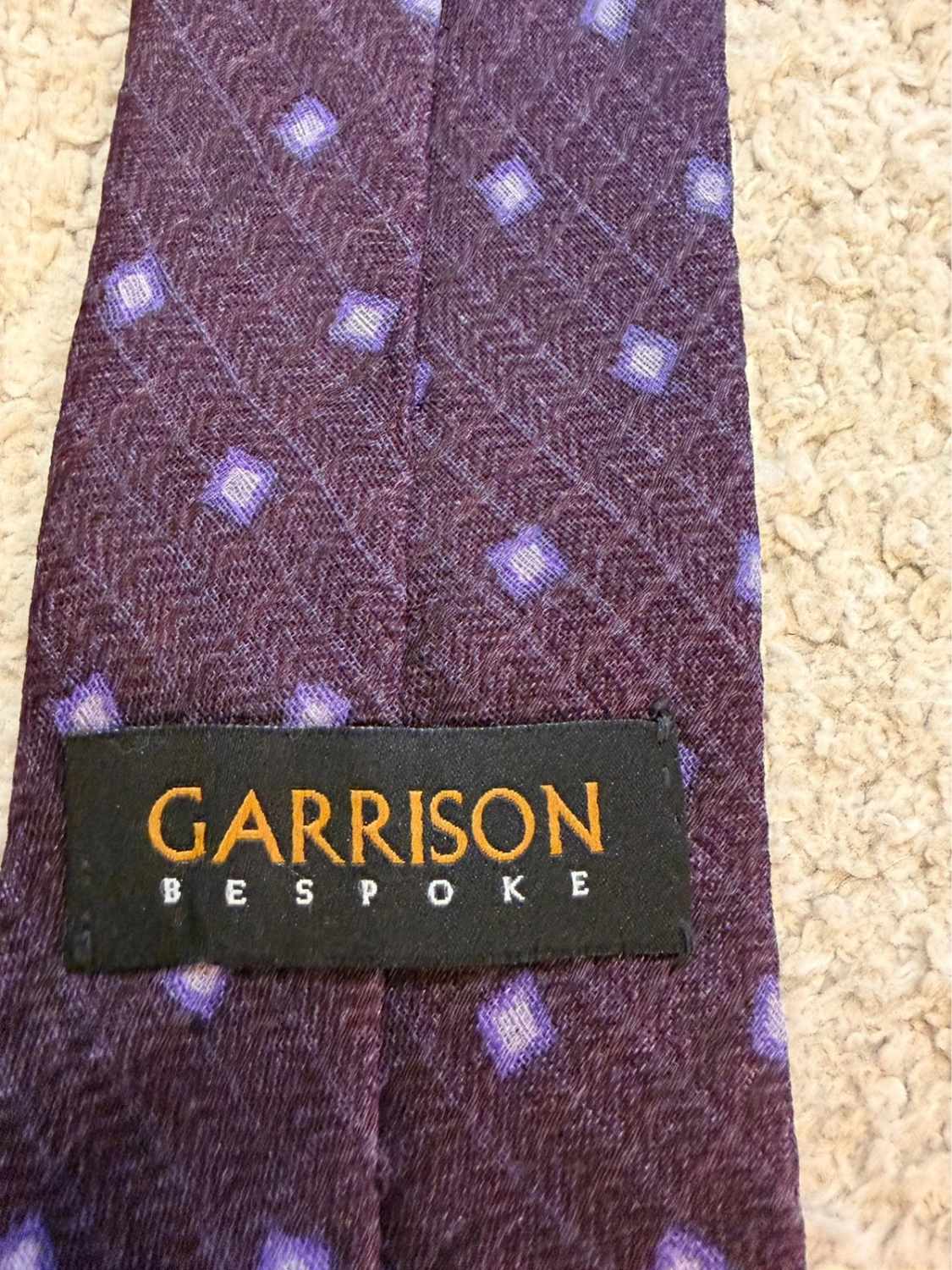 👔 Cravate Garrison "Hand Crafted" - Soie - Violet & Bleu