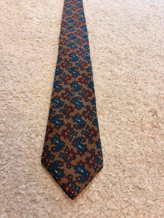 👔 Cravate Wynwood Collection - Soie - Bleu, Rouge & Marron