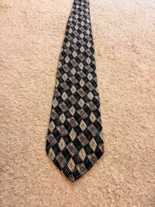 👔 Cravate Zylos George Machado - Soie - Noir, Gris & Beige