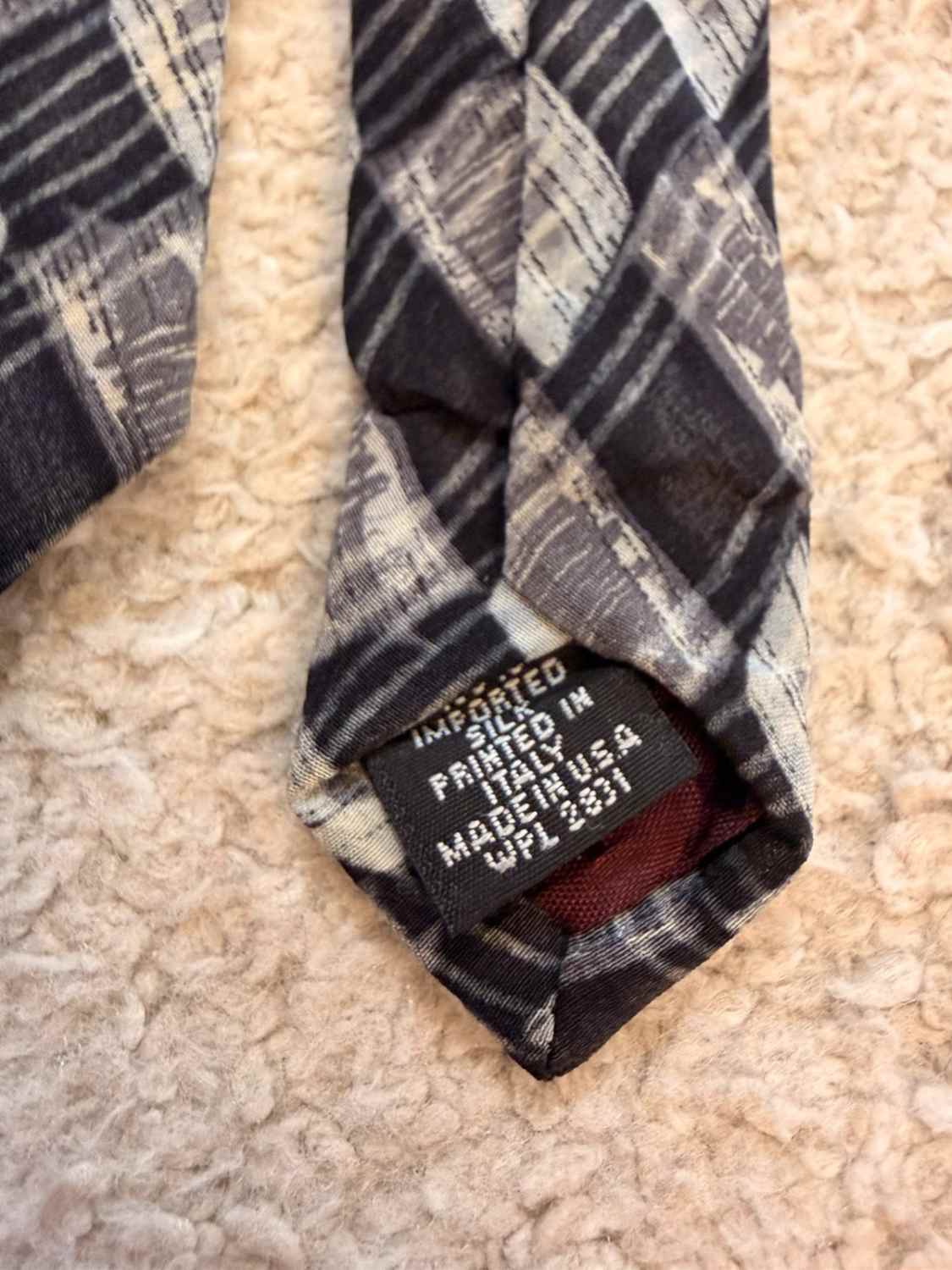 👔 Cravate Zylos George Machado - Soie - Noir, Gris & Beige