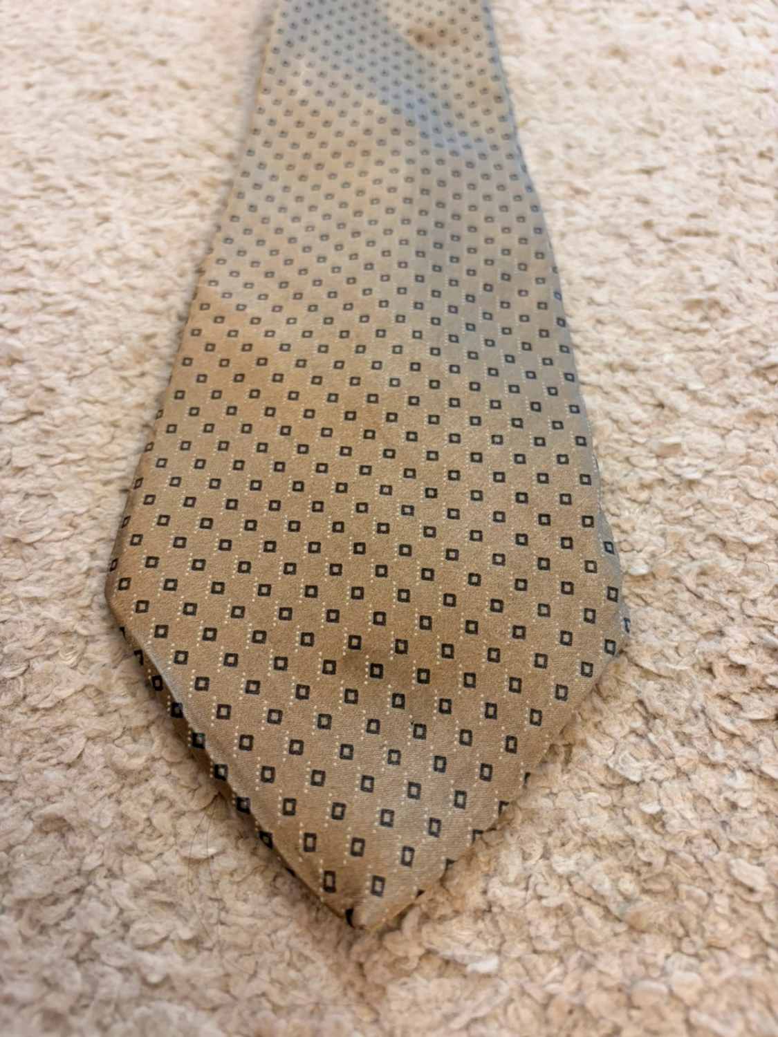 👔 Cravate RBM en Soie - Beige, Noir & Blanc