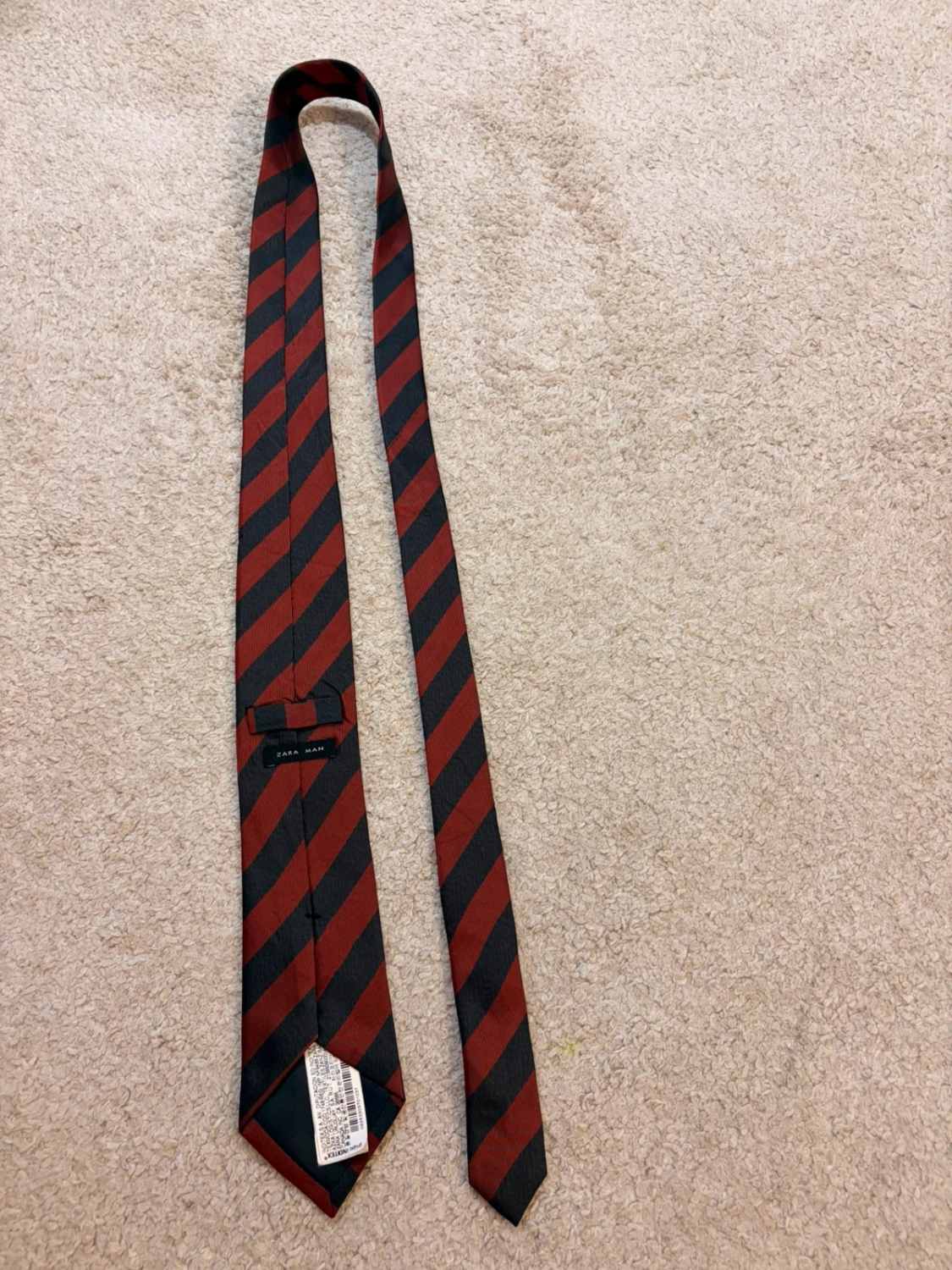 👔 Cravate Zara Man - Soie & Polyester - Rayures
