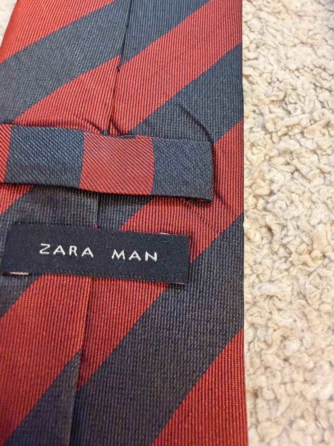👔 Cravate Zara Man - Soie & Polyester - Rayures