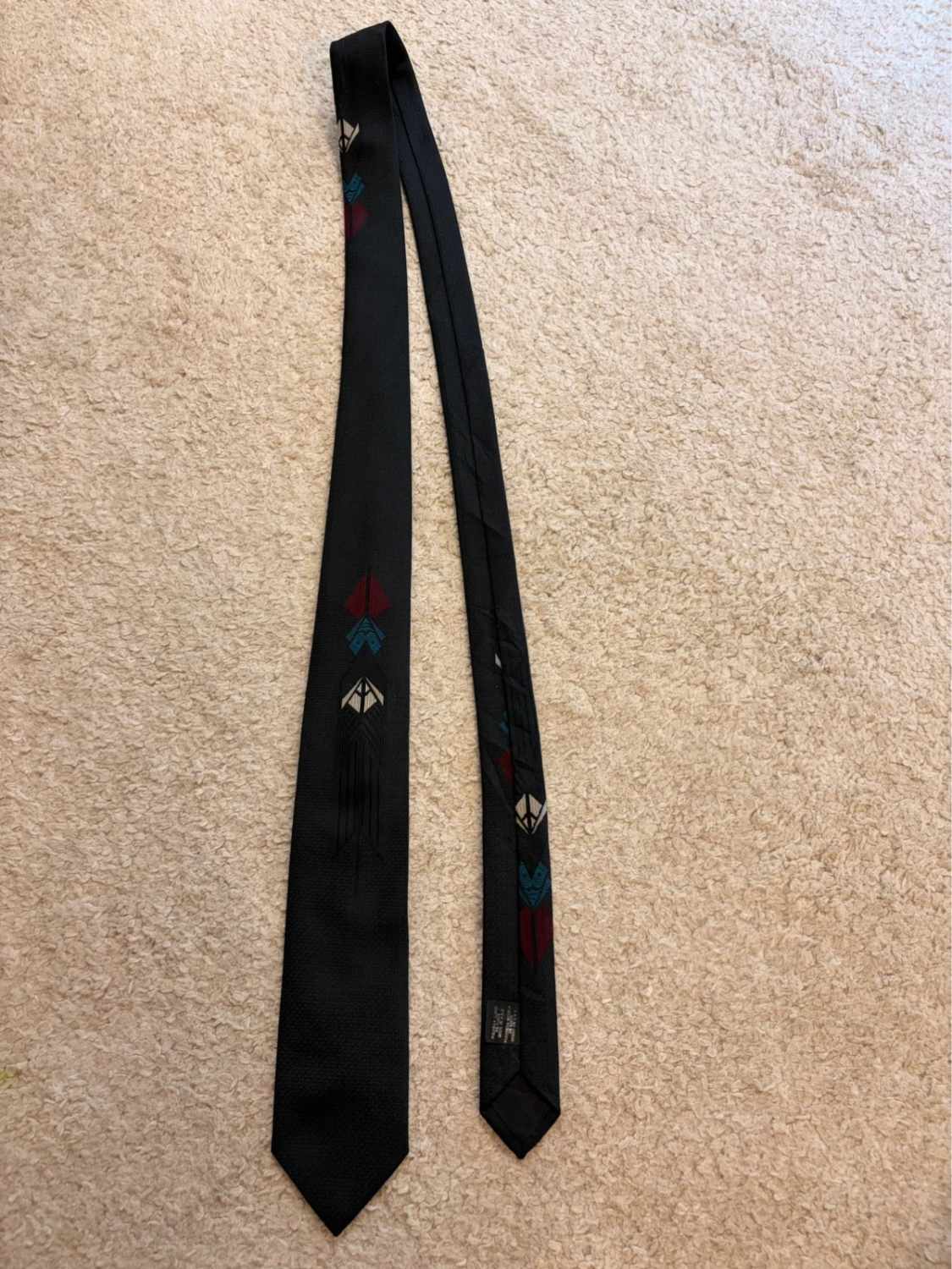 👔 Cravate 333 New York - Polysilk - Noir, Bordeaux & Bleu