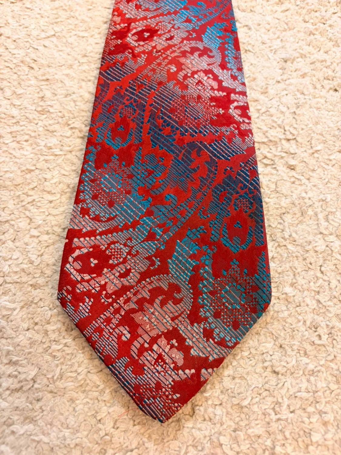 👔 Cravate Wemlon Wembley - Bordeaux, Bleu & Blanc