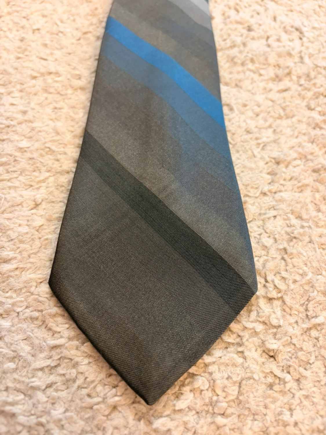👔 Cravate Rayee Don Loper - Gris & Bleu