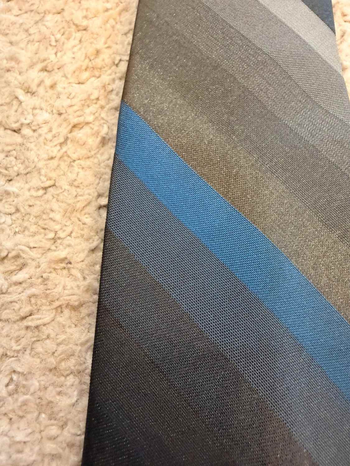 👔 Cravate Rayee Don Loper - Gris & Bleu