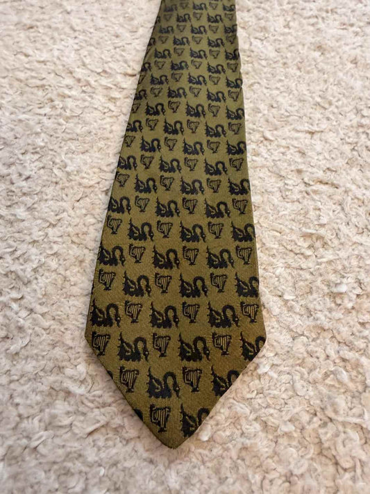 👔 Cravate Kaki & Noir - Style Minimaliste