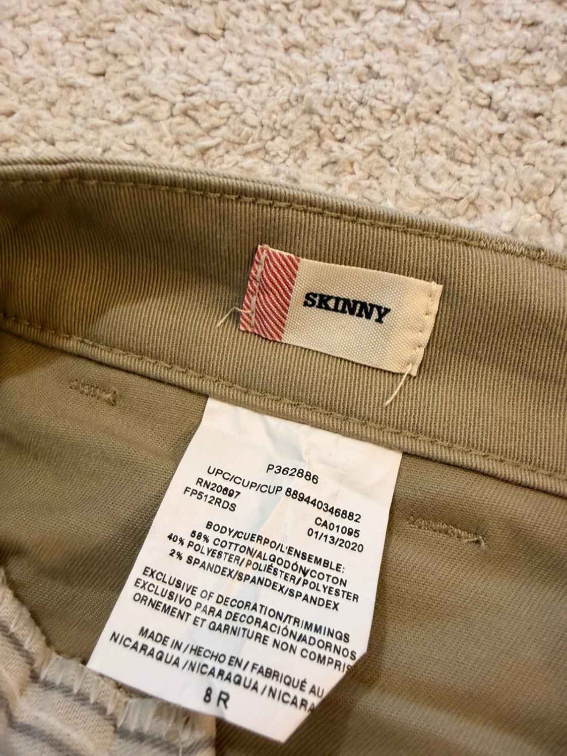 Pantalon Dickies W32 Skinny Beige - Femme