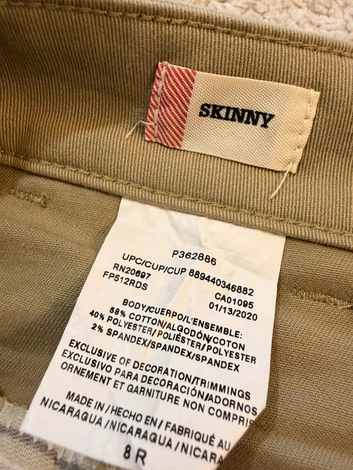 Pantalon Dickies W32 Skinny Beige - Femme