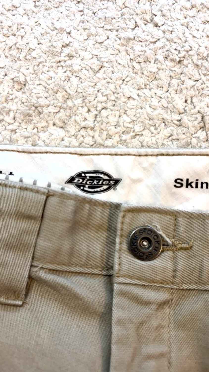 Pantalon Dickies Skinny Straight Beige - Femme