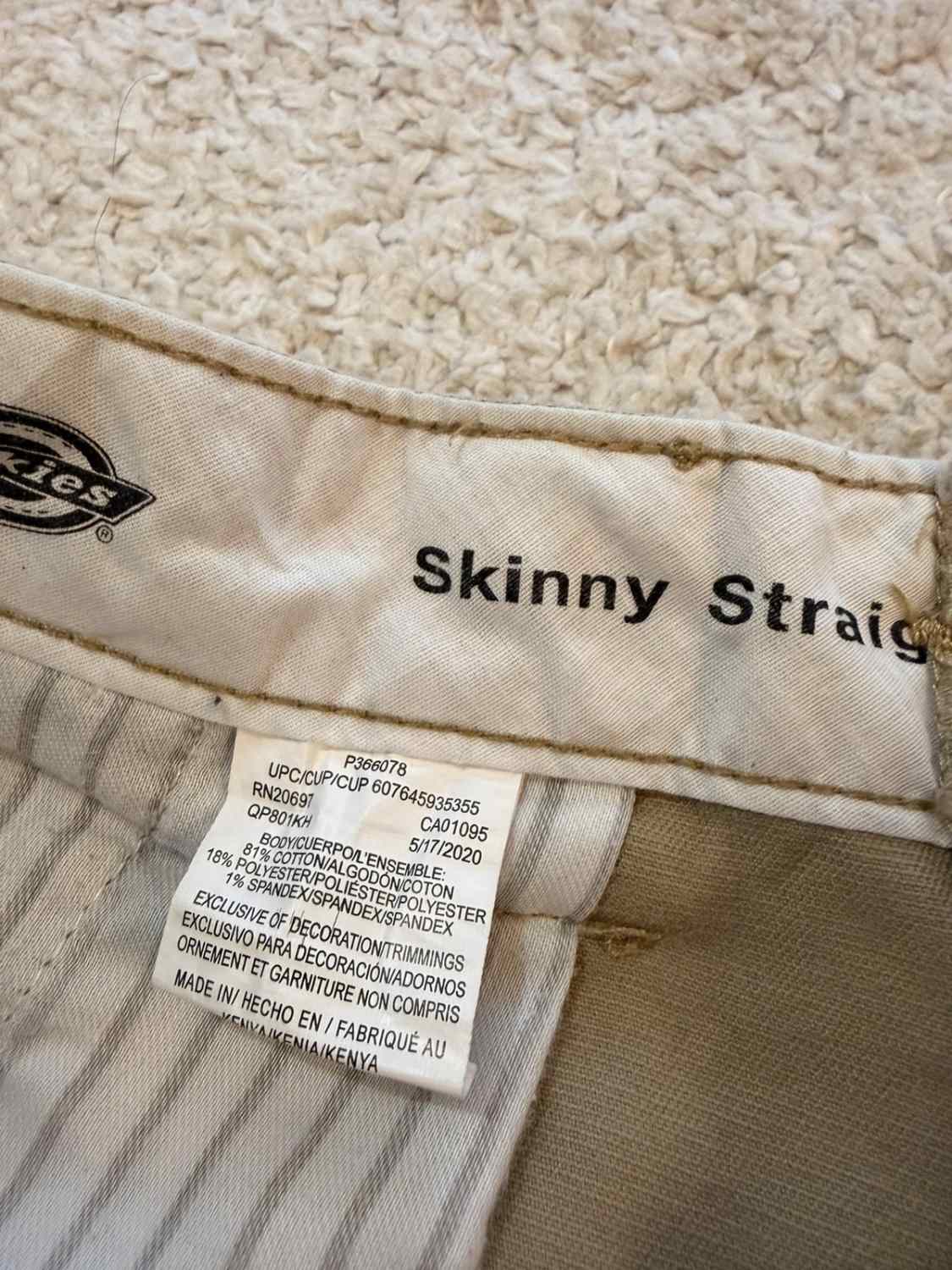 Pantalon Dickies Skinny Straight Beige - Femme