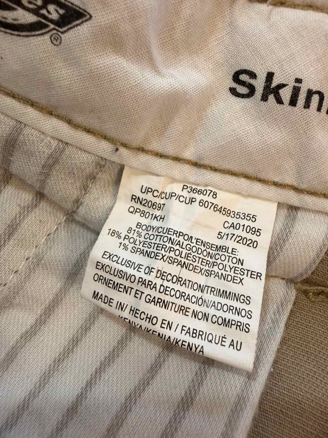 Pantalon Dickies Skinny Straight Beige - Femme