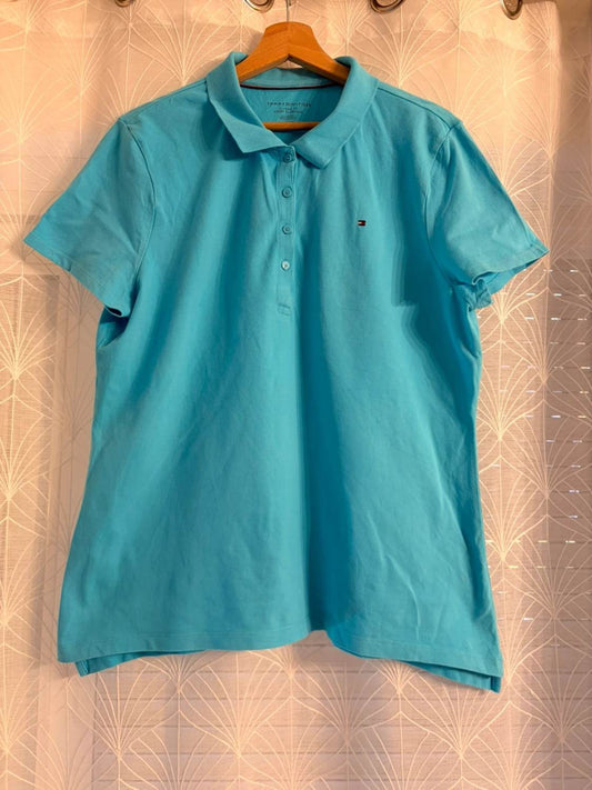 👕 Polo Tommy Hilfiger XL - Turquoise - Femme