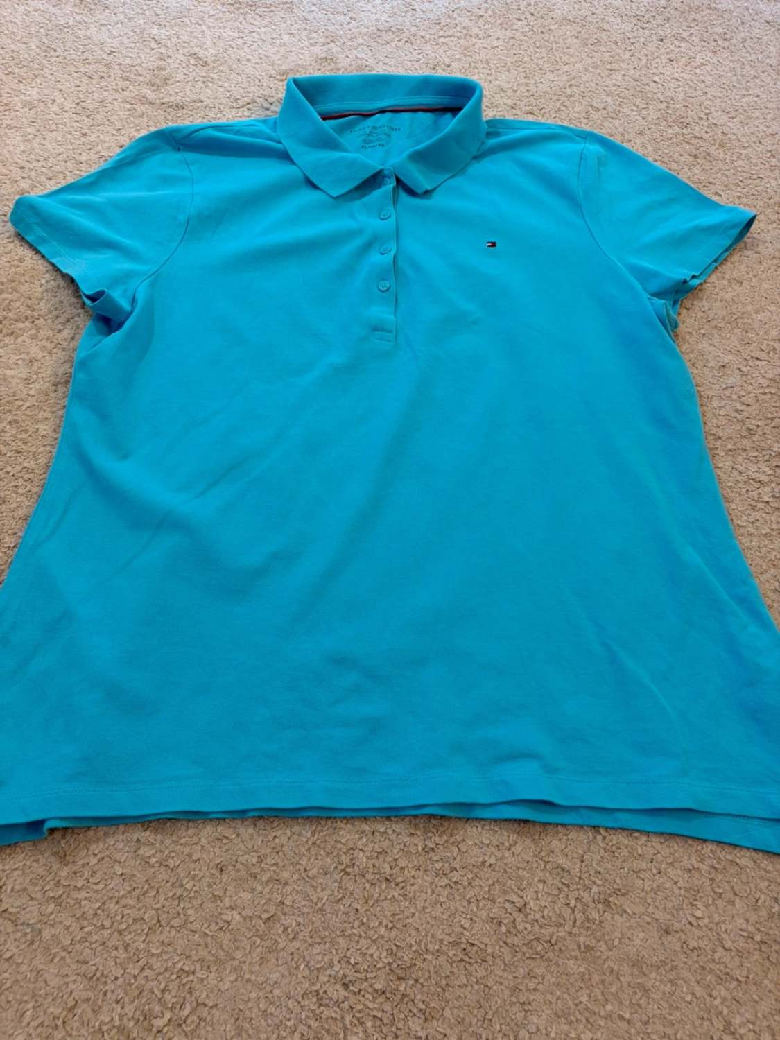 👕 Polo Tommy Hilfiger XL - Turquoise - Femme