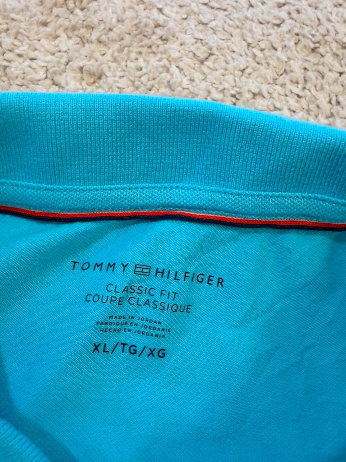👕 Polo Tommy Hilfiger XL - Turquoise - Femme