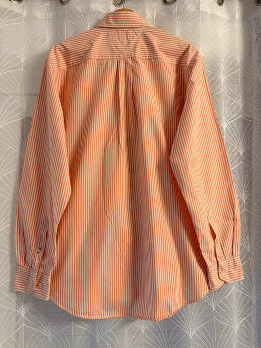 Chemise Tommy Hilfiger Rayures Orange Blanc 100% Coton – Taille L/G | Seconde Main