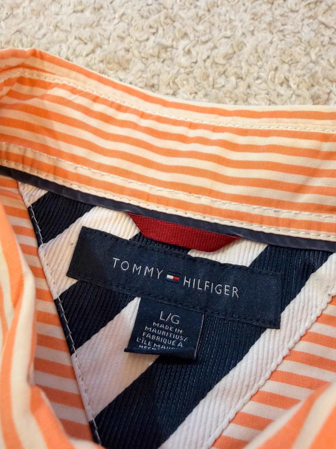 👕 Chemise Tommy Hilfiger à Rayures - Homme (L/G)