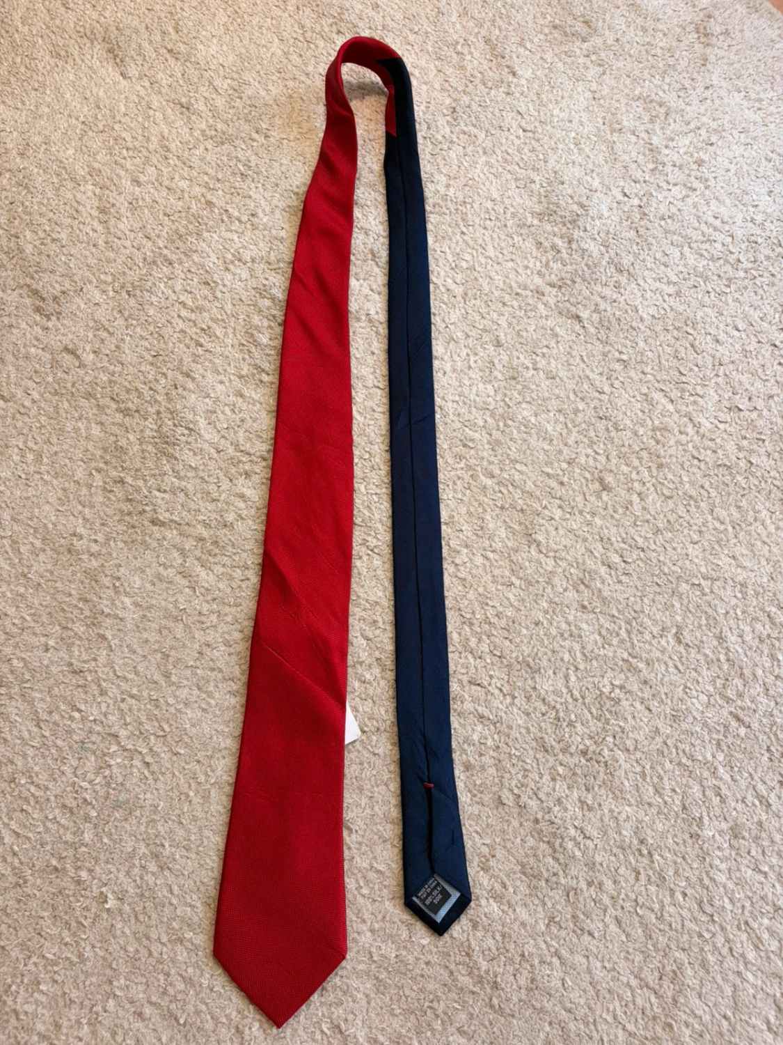 👔 Cravate Tommy Hilfiger - Soie - Rouge & Marine