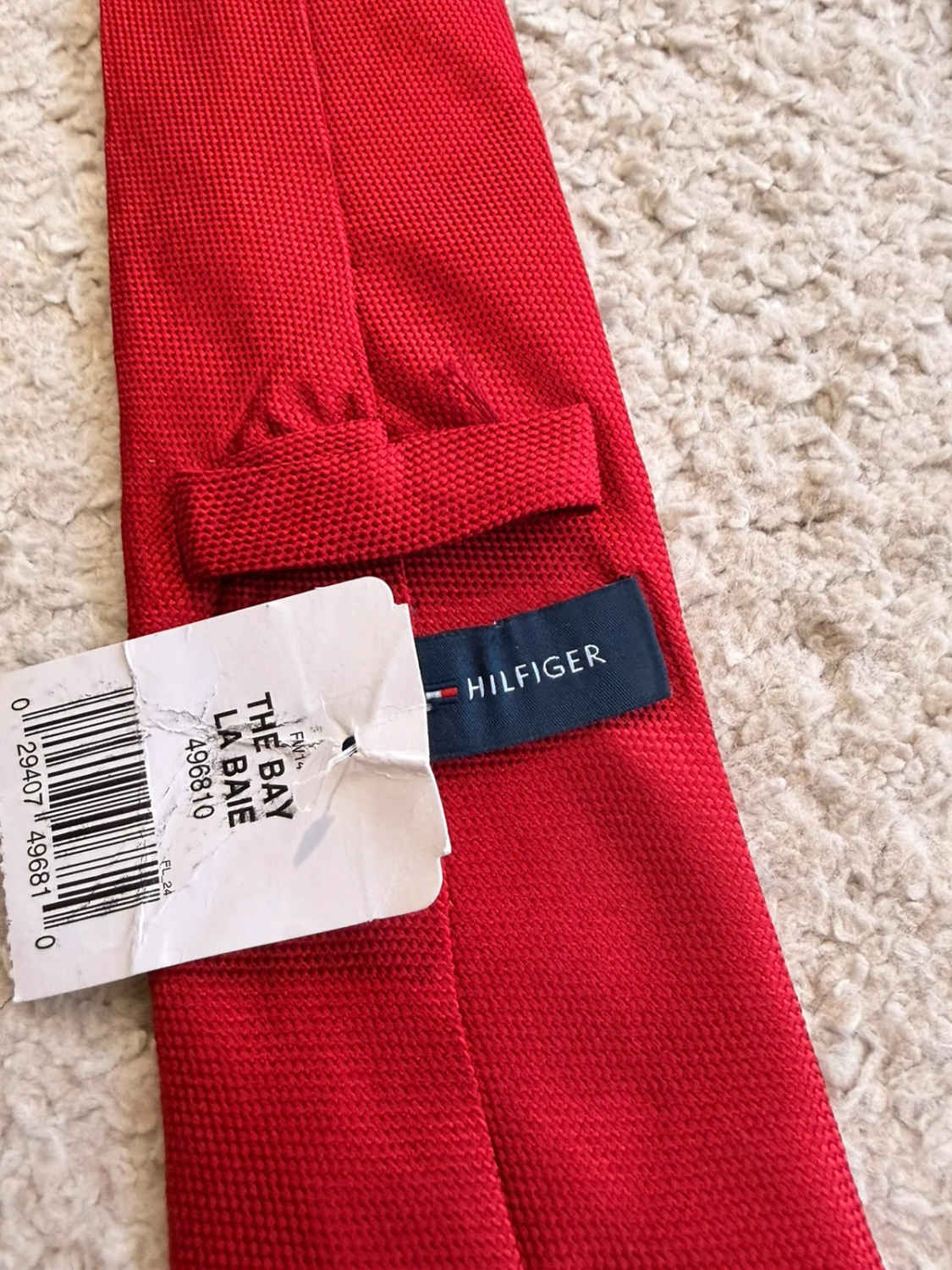 👔 Cravate Tommy Hilfiger - Soie - Rouge & Marine