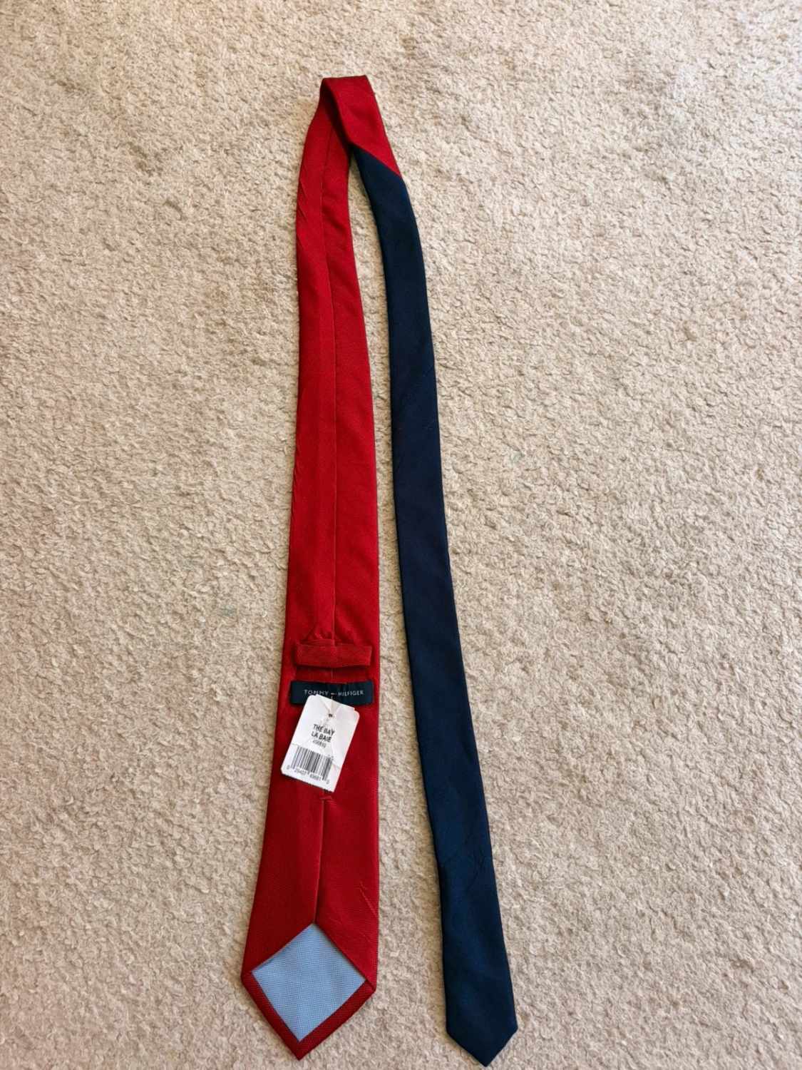 👔 Cravate Tommy Hilfiger - Soie - Rouge & Marine