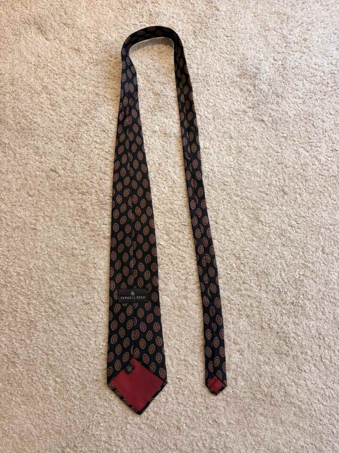 👔 Cravate Ferrell Reed - Soie - Marine & Bordeaux