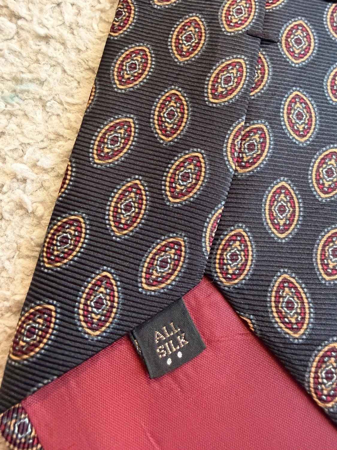👔 Cravate Ferrell Reed - Soie - Marine & Bordeaux