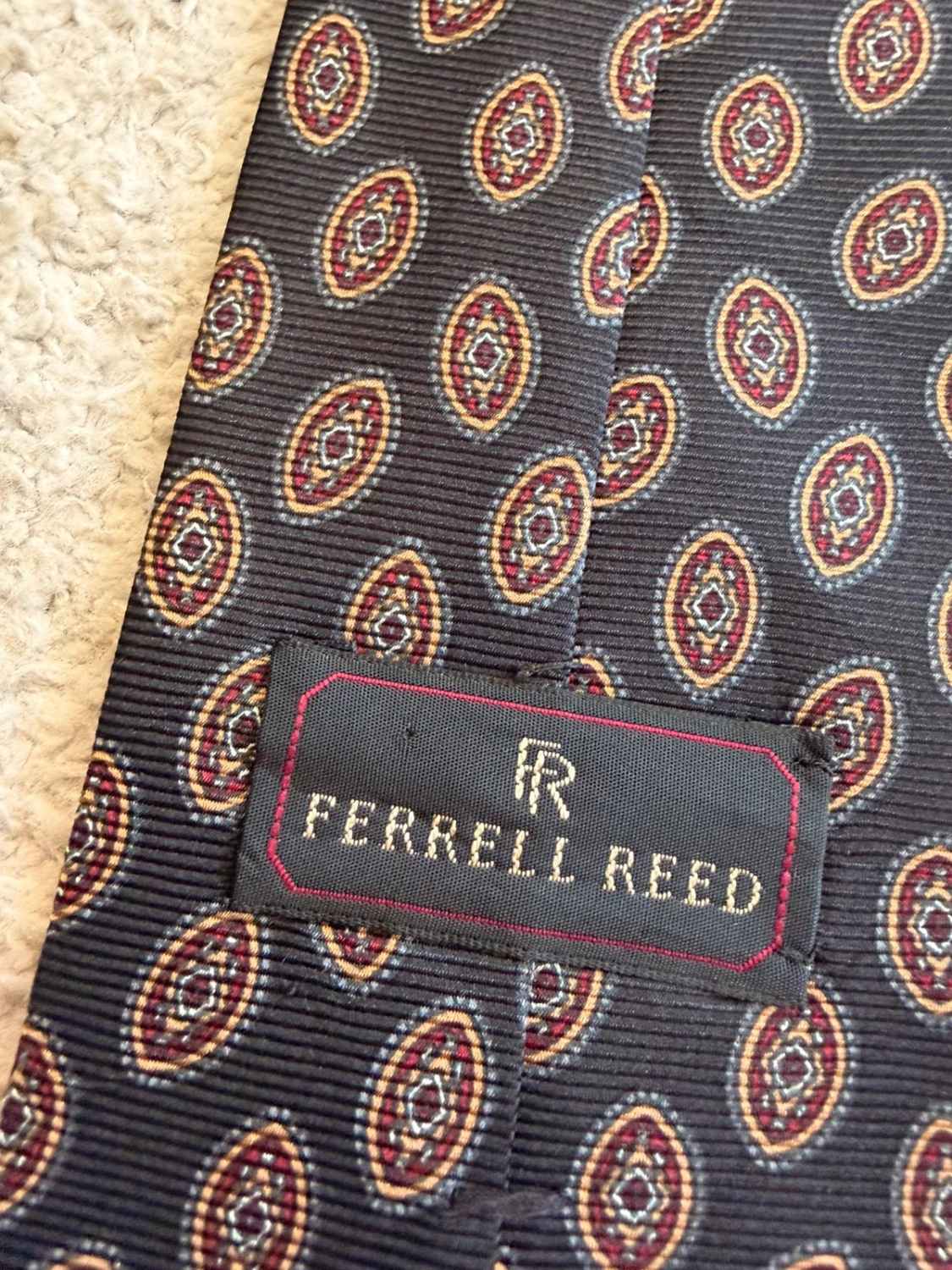 👔 Cravate Ferrell Reed - Soie - Marine & Bordeaux