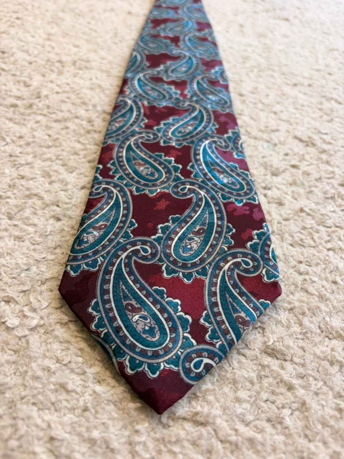 👔 Cravate Stafford - Soie - Bordeaux & Vert