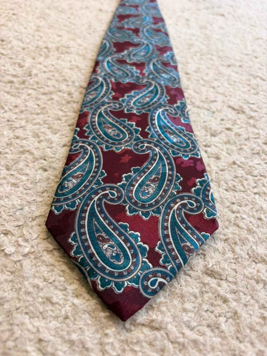 👔 Cravate Stafford - Soie - Bordeaux & Vert