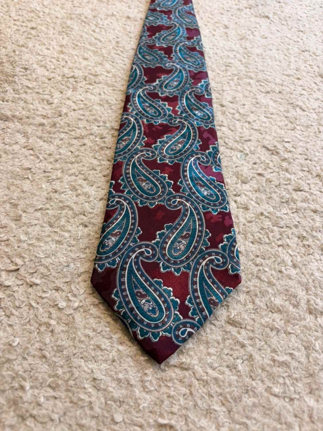 👔 Cravate Stafford - Soie - Bordeaux & Vert