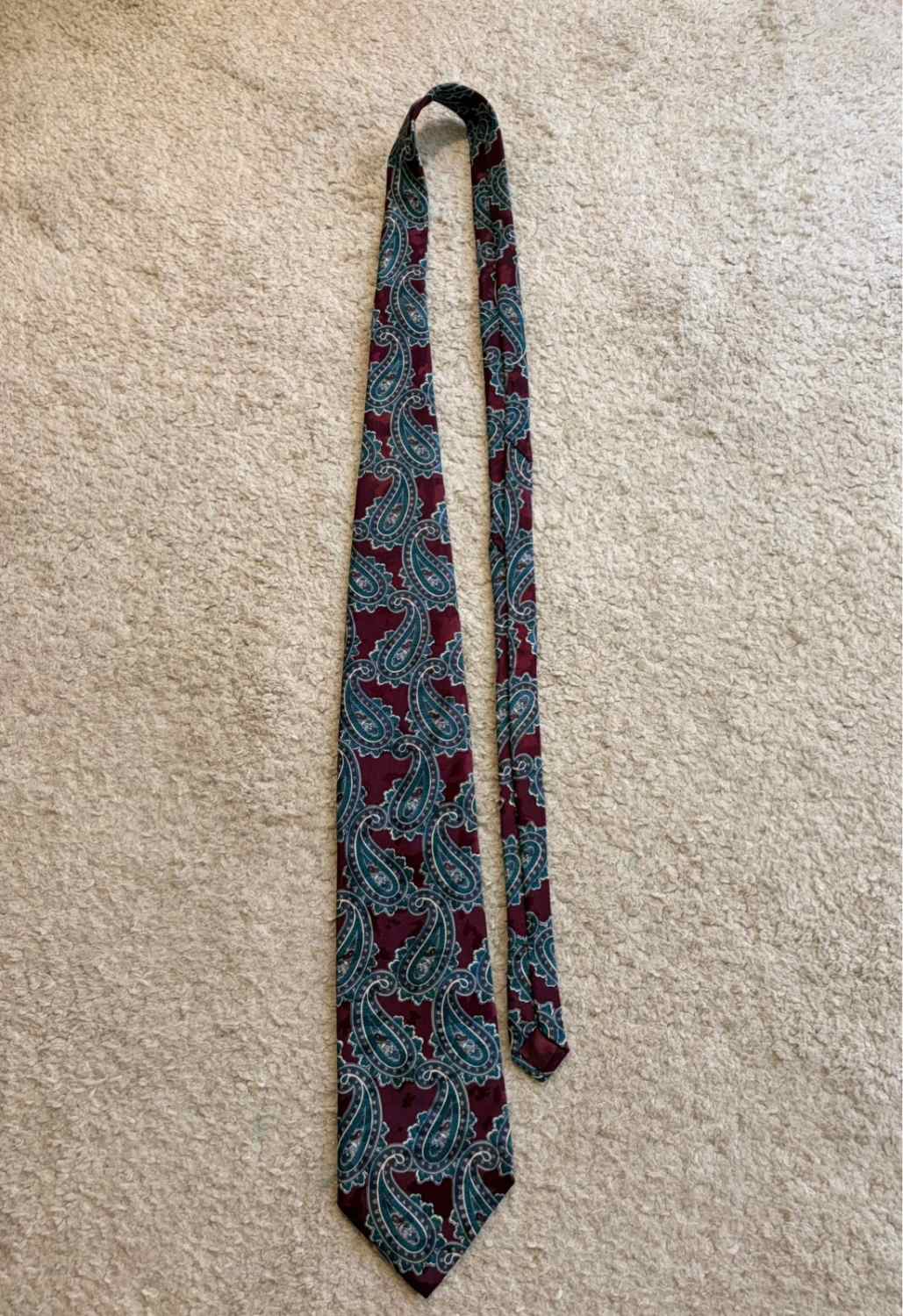 👔 Cravate Stafford - Soie - Bordeaux & Vert